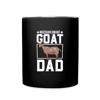 Papa einer Afrikanische Zwergziege - Tasse einfarbig - Schwarz - Vorne
