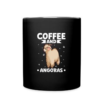 Café et chèvre angora - Mug uni - noir - Devant