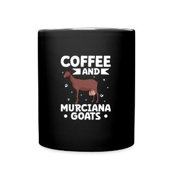 Kaffee und Murcia-Granada-Ziege - Tasse einfarbig - Schwarz - Vorne