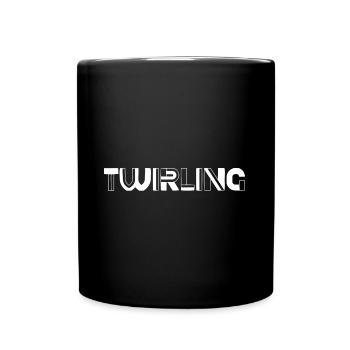 T-Shirt-Wirbeln - Tasse einfarbig - Schwarz - Vorne