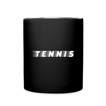 Tennis T-Shirt - Tasse einfarbig - Schwarz - Vorne