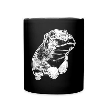 Hippo hippo funny gift idea animal - Full Colour Mug - black - Front