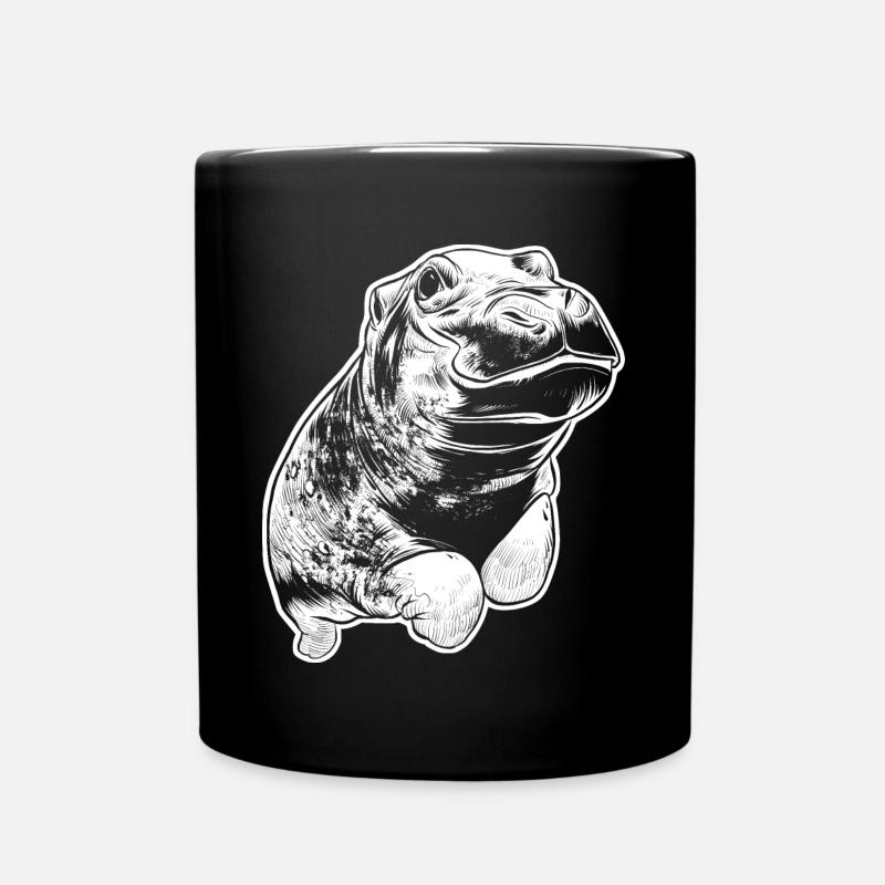 Hippo Hippo drôle idée cadeau animal - Mug uni - noir