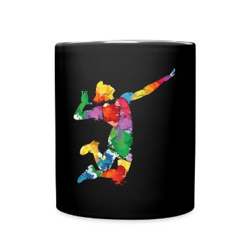 Volleyball Sport Lover Abstract Volleyball Player - Full Colour Mug - black - Front