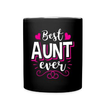 Tante Tante B.A.E. Bestes Tante Geburtstagsgeschenk aller Zeiten - Tasse einfarbig - Schwarz - Vorne