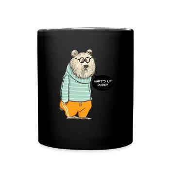 Dude Bear - Tasse einfarbig - Schwarz - Vorne