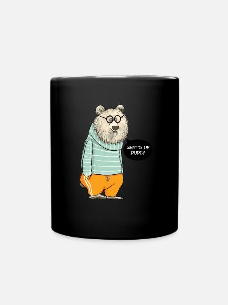 Mec ours - Mug uni - noir