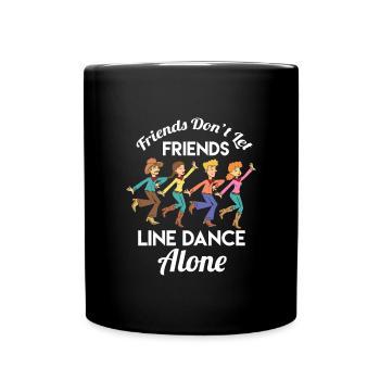 Line Dance Friends - Full Colour Mug - black - Front