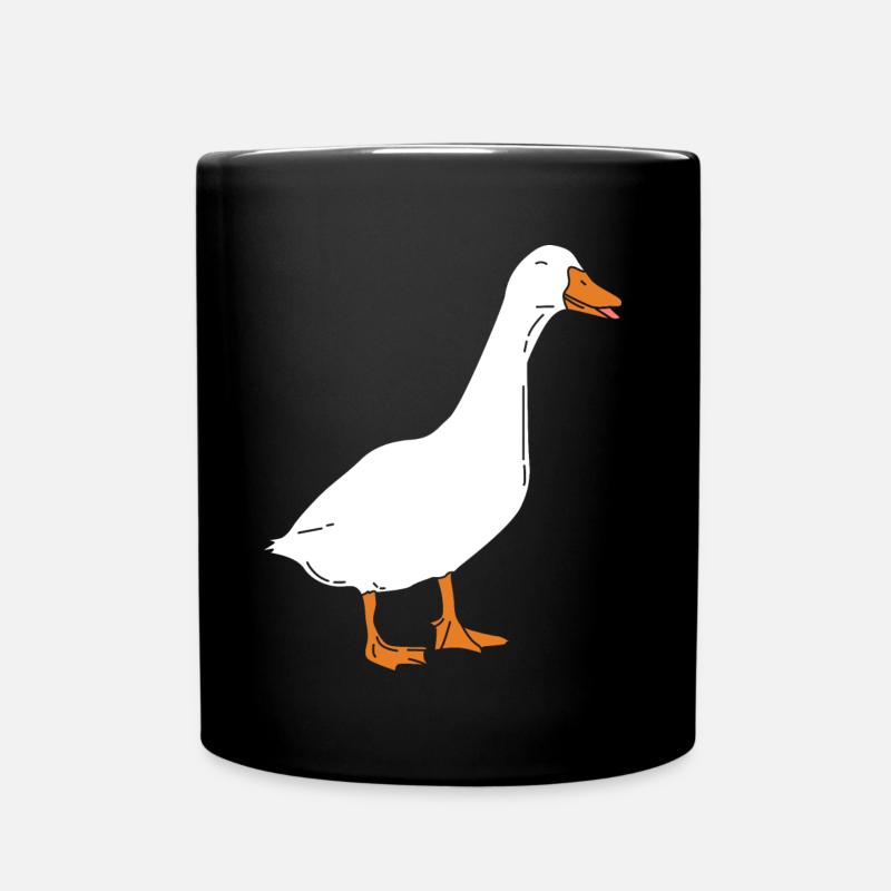 Gans - Gänse Ente Vogel Enten Geschenke - Tasse einfarbig - Schwarz