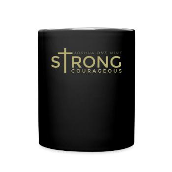 Stark, Mutig, Christlich - Tasse einfarbig - Schwarz - Vorne
