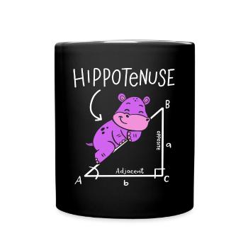 Hippotenuse Hypotenuse Triangle Geometry Math - Tasse einfarbig - Schwarz - Vorne