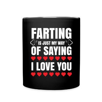 Lustig ich liebe dich Geschenk für Männer Frauen Valentinstag - Tasse einfarbig - Schwarz - Vorne