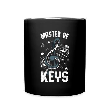 Piano Piano Grand Piano Keyboard Musical Instrument - Full Colour Mug - black - Front