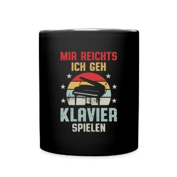Piano Piano Grand Piano Keyboard Musical Instrument - Full Colour Mug - black - Front