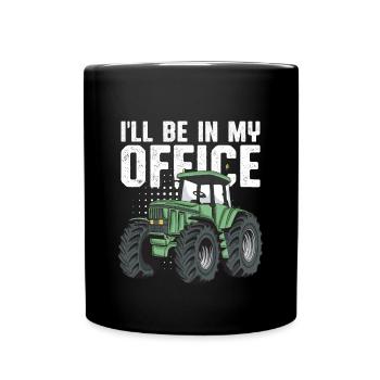 Tracteur Farmer - Mug uni - noir - Devant