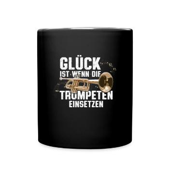 Trompete - Tasse einfarbig - Schwarz - Vorne
