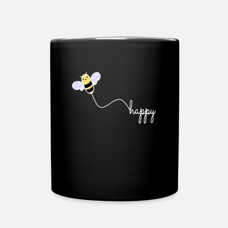 BEE HAPPY - Happy Protection de l’environnement BEE Wordplay - Mug uni - noir