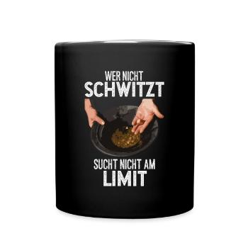Goldsucher Goldwaschen Goldgraben Goldbarren - Tasse einfarbig - Schwarz - Vorne