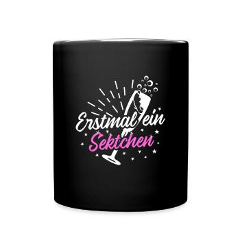 Sekt Damen Hokus Pokus Sektchen Modus - Tasse einfarbig - Schwarz - Vorne