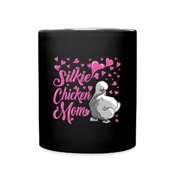 Seidenhühner japanisches Seidenhuhn Hühnerhalter - Tasse einfarbig - Schwarz - Vorne