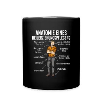 Heilerziehungspfleger Heilerziehungspflege hep - Tasse einfarbig - Schwarz - Vorne