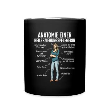 Heilerziehungspfleger Altenpflege Sozialbereich - Tasse einfarbig - Schwarz - Vorne