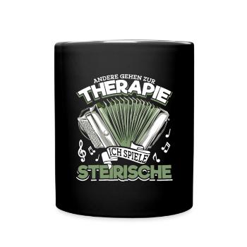 Steirische Harmonika Ziachorgl Quetschn Steiermark - Tasse einfarbig - Schwarz - Vorne