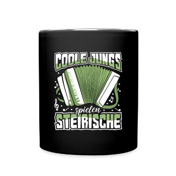 Steirische Harmonika Ziachorgl Quetschn Steiermark - Tasse einfarbig - Schwarz - Vorne