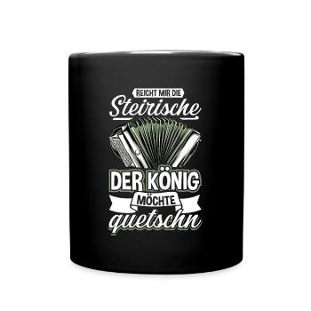Steirische Harmonika Ziachorgl Quetschn Steiermark - Tasse einfarbig - Schwarz - Vorne