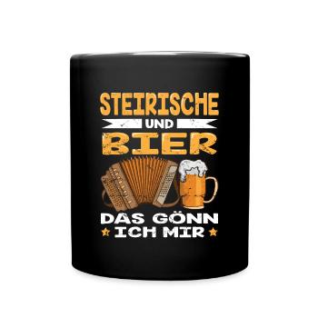 Steirische Harmonika Ziachorgl Quetschn Steiermark - Tasse einfarbig - Schwarz - Vorne