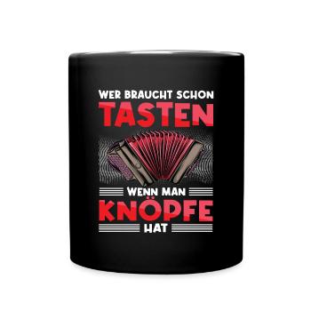 Steirische Harmonika Ziachorgl Quetschn Steiermark - Tasse einfarbig - Schwarz - Vorne
