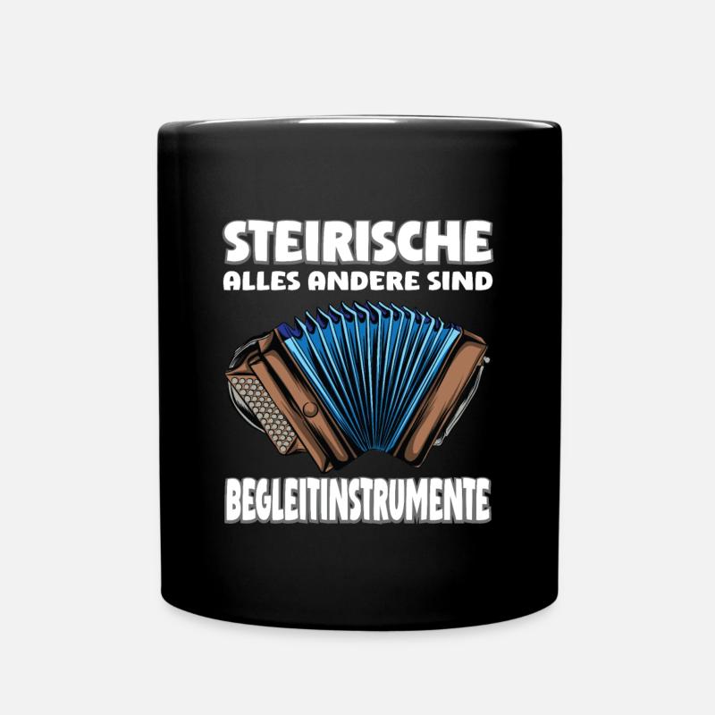 Quetschn Steirische Harmonika Volksmusik - Tasse einfarbig - Schwarz