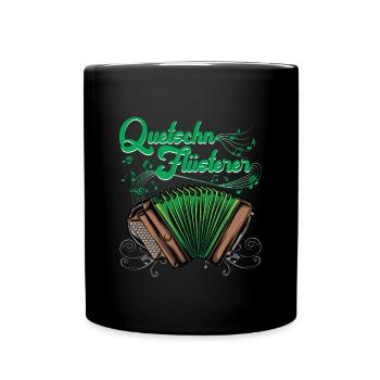 Quetschn Steirische Harmonika Volksmusik - Tasse einfarbig - Schwarz - Vorne