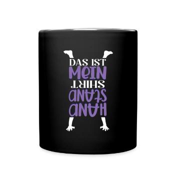Handstand Kopfstand Turnerin Gymnastik - Tasse einfarbig - Schwarz - Vorne