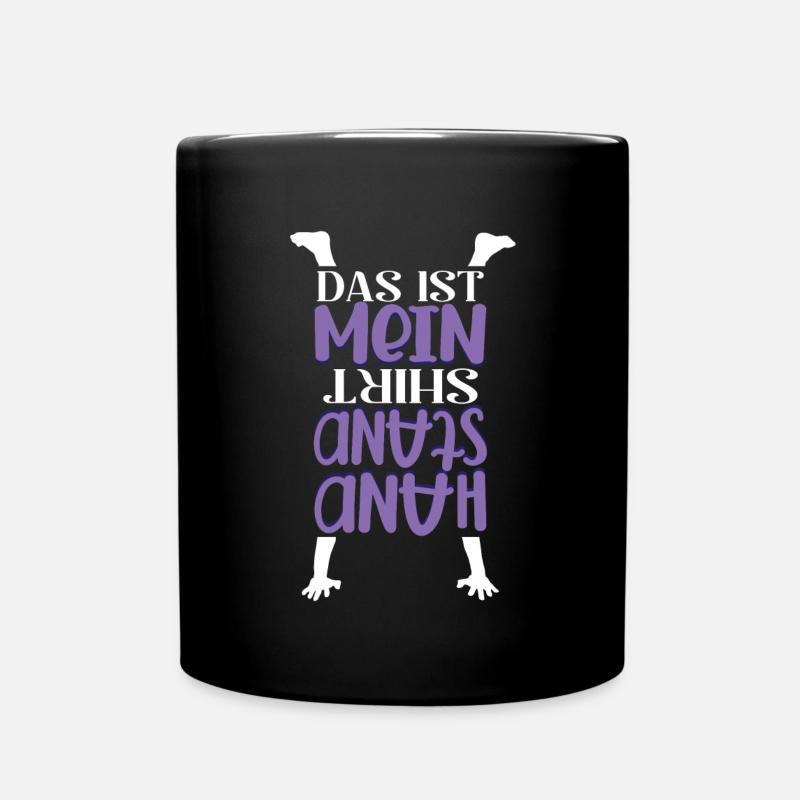 Handstand Kopfstand Turnerin Gymnastik - Tasse einfarbig - Schwarz
