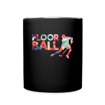 Unihockey Floorball Hockey Eishockey - Tasse einfarbig - Schwarz - Vorne