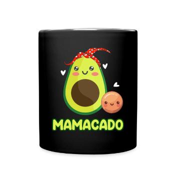Mamacado Avocado Red Bandana Daughter Son - Full Colour Mug - black - Front