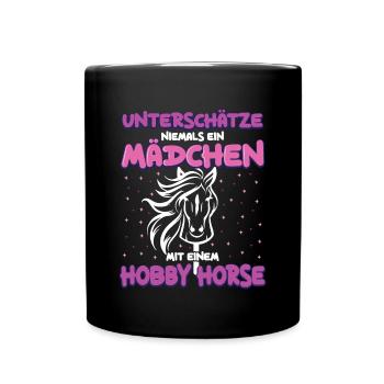 Hobby Horse Hobby Horsing Steckenpferd - Tasse einfarbig - Schwarz - Vorne