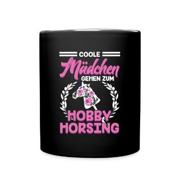 Hobby Horse Hobby Horsing Steckenpferd - Tasse einfarbig - Schwarz - Vorne