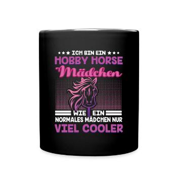 Hobby Horse Hobby Horsing Steckenpferd - Tasse einfarbig - Schwarz - Vorne