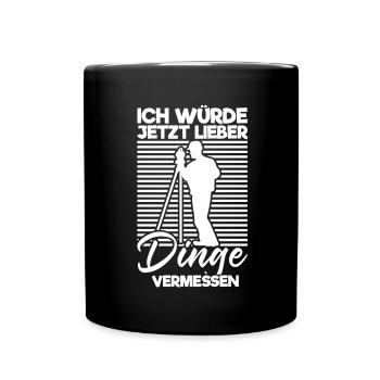 Vermessungstechniker Vermesser Geologe - Tasse einfarbig - Schwarz - Vorne