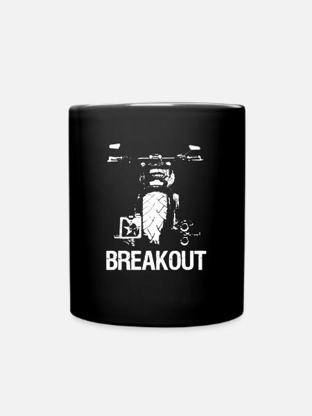 BREAKOUT - Chopper Softail Motorrad Vintage Biker - Tasse einfarbig - Schwarz