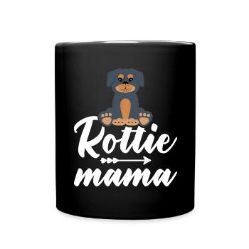 Femmes Rottie Maman Chien Mama Rottweiler - Mug uni - noir - Devant