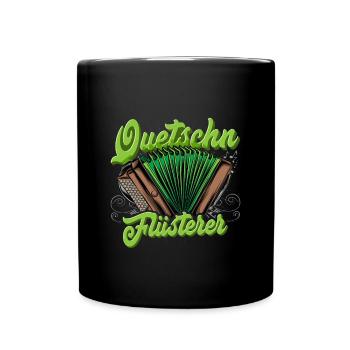 Quetschn Steirische Harmonika Volksmusik - Tasse einfarbig - Schwarz - Vorne