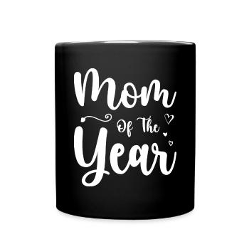 Mutter des Jahres Mütter Tag Mama Mama Frauen - Tasse einfarbig - Schwarz - Vorne
