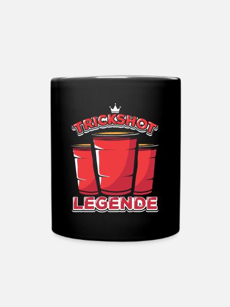 Bierpong Legende Trickshot Beerpong - Tasse einfarbig - Schwarz