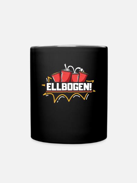 Bierpong Ellbogen Beerpong - Tasse einfarbig - Schwarz