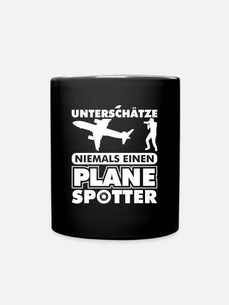 Planespotter Planespotting Flugzeug - Tasse einfarbig - Schwarz