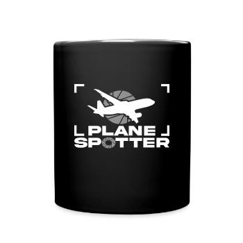 Planespotter Planespotting Flugzeug - Tasse einfarbig - Schwarz - Vorne
