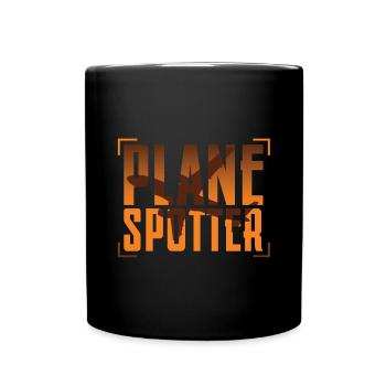 Planespotter Planespotting Aircraft - Full Colour Mug - black - Front